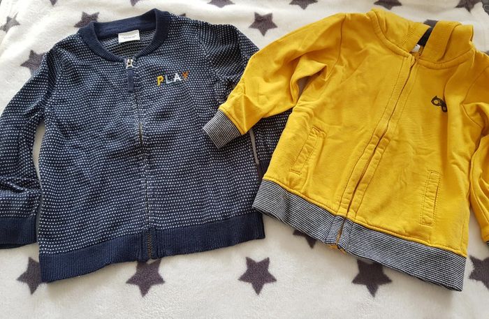 Lot de 2 gilets garçon 18 mois