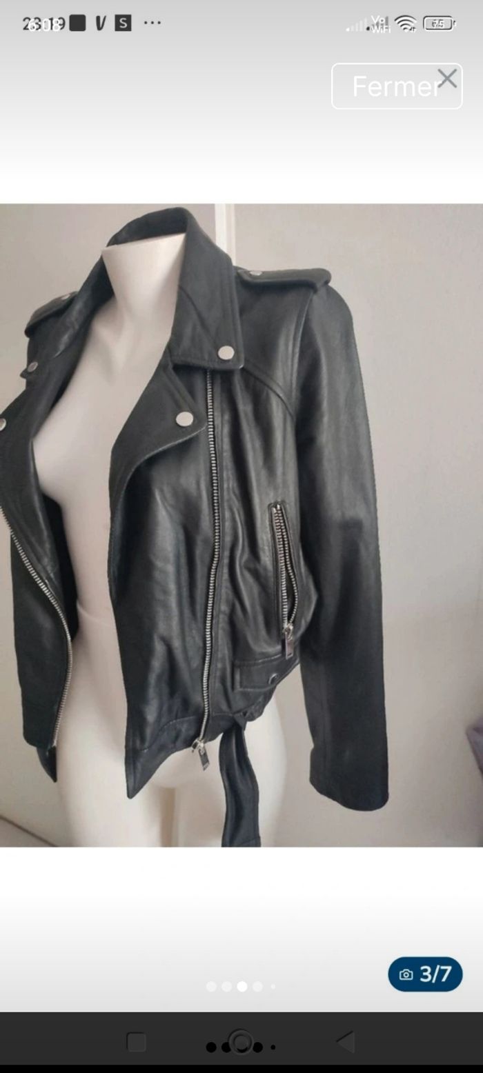 #kytieLfemme. Perfecto en cuir taille L - photo numéro 3