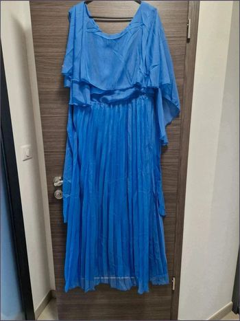 Robe habillée pour mariage ou baptême - bleu - Taille 2XL - Aumora