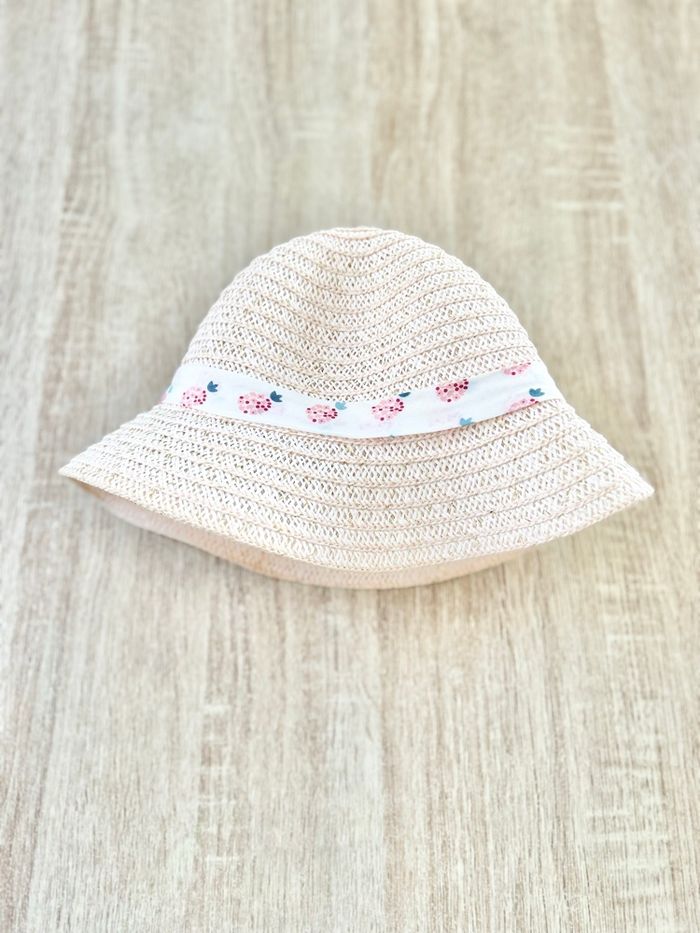 Chapeau paille bébé fille