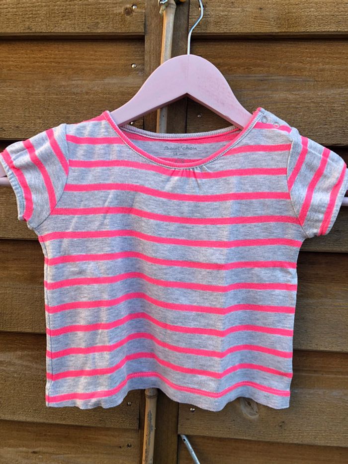 Marinière rose fluo