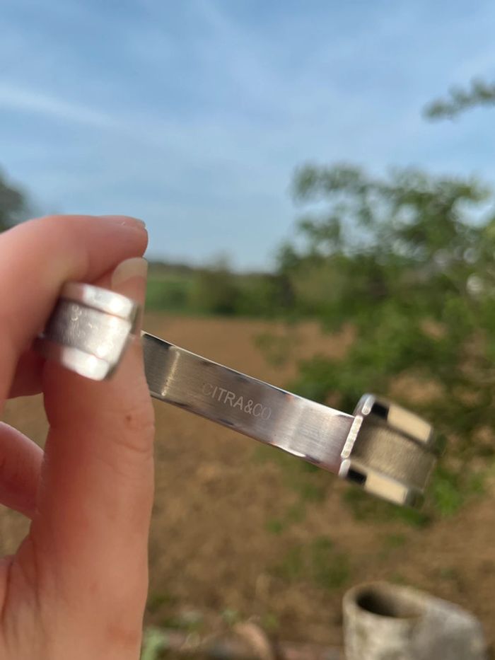 Bracelet argenté et paillettes - photo numéro 5