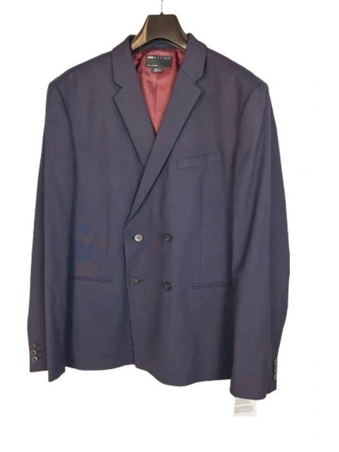 Veste de costume ajustée à double boutonnage