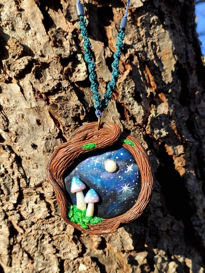 Collier champignon féerique fait main - photo numéro 4