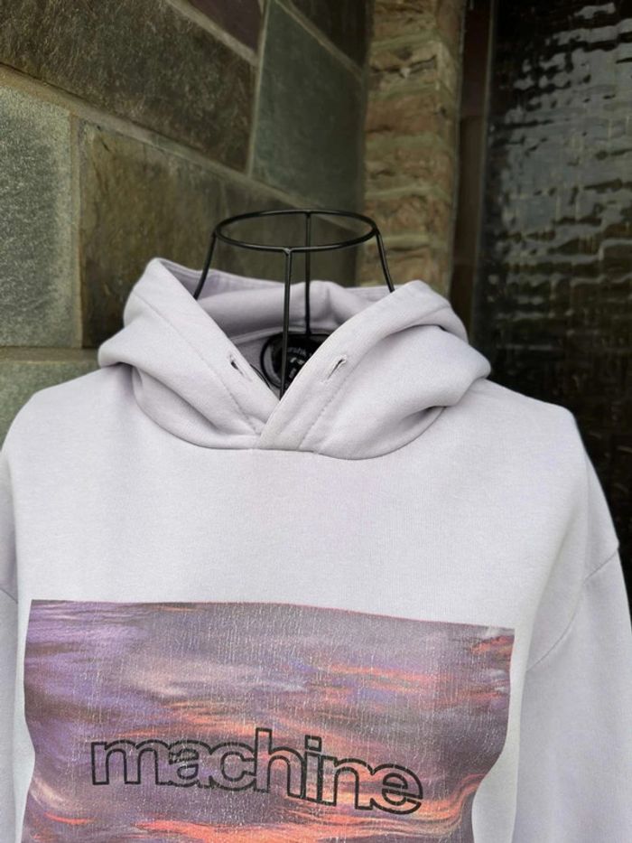Sweat mauve à capuche à motifs Bershka Taille S / 36 - photo numéro 9