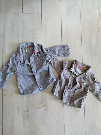 Lot 2 chemises manches longues