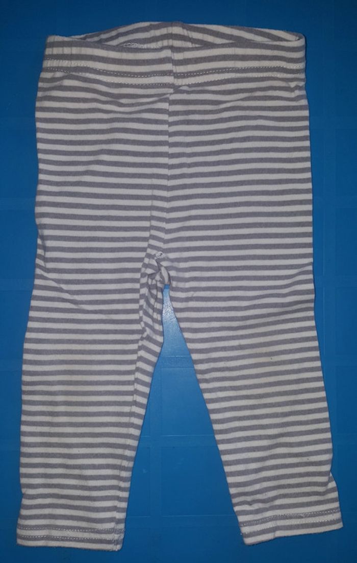 Legging gris et blanc 9 mois