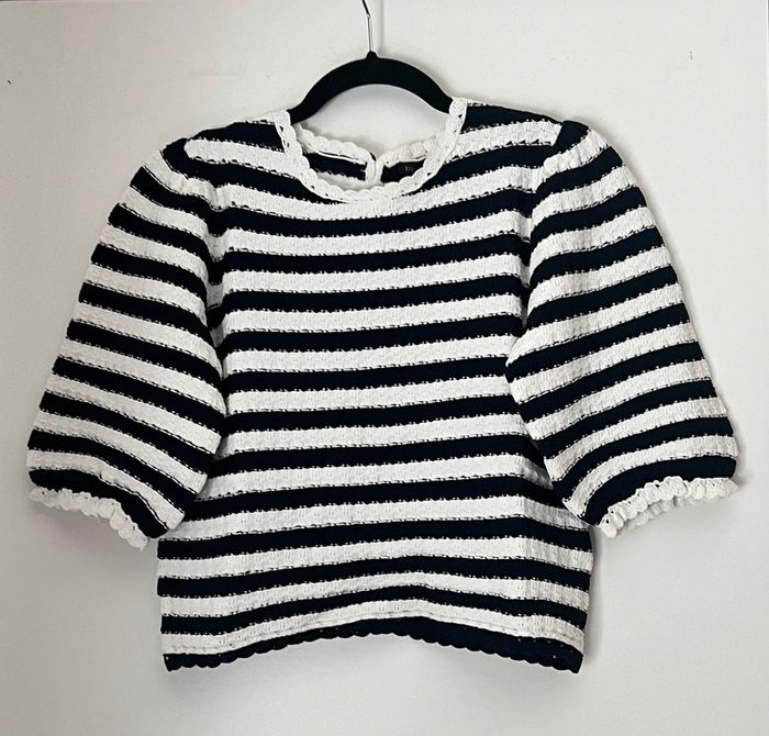 Petit Pull À Rayures Maje Taille 36-38 - photo numéro 11