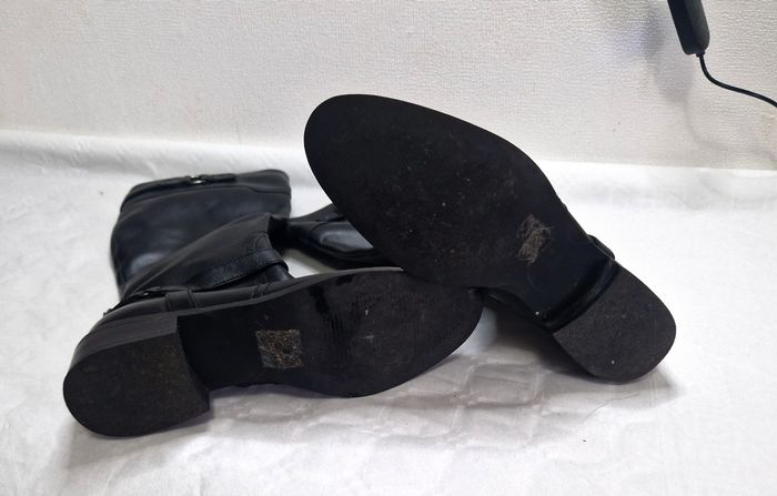 Bottes hautes  , femme  , cuir  , Flore leather  , taille 5 /  38 - photo numéro 6