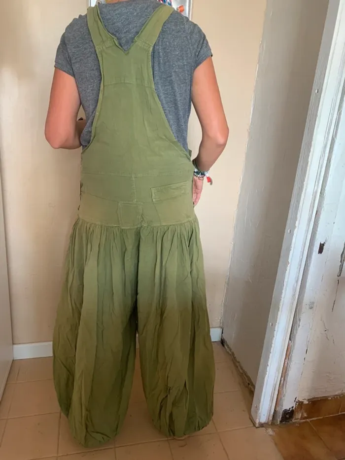 🌿 Salopette baba cool ethnique Coline – Taille L - photo numéro 3