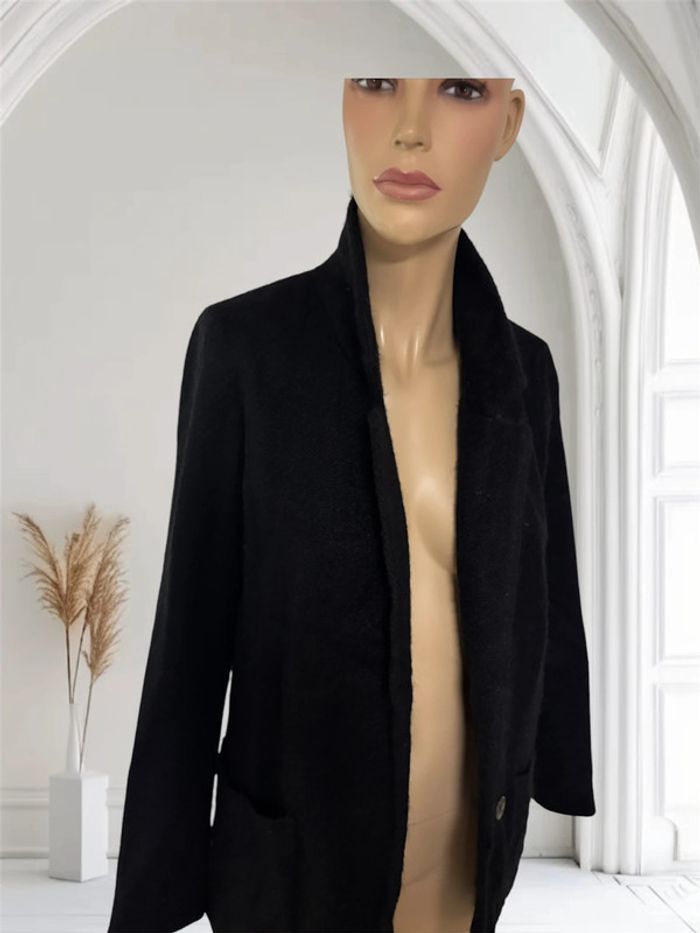 Veste noir taille M en cachemire coupe droite forte-forte - photo numéro 6
