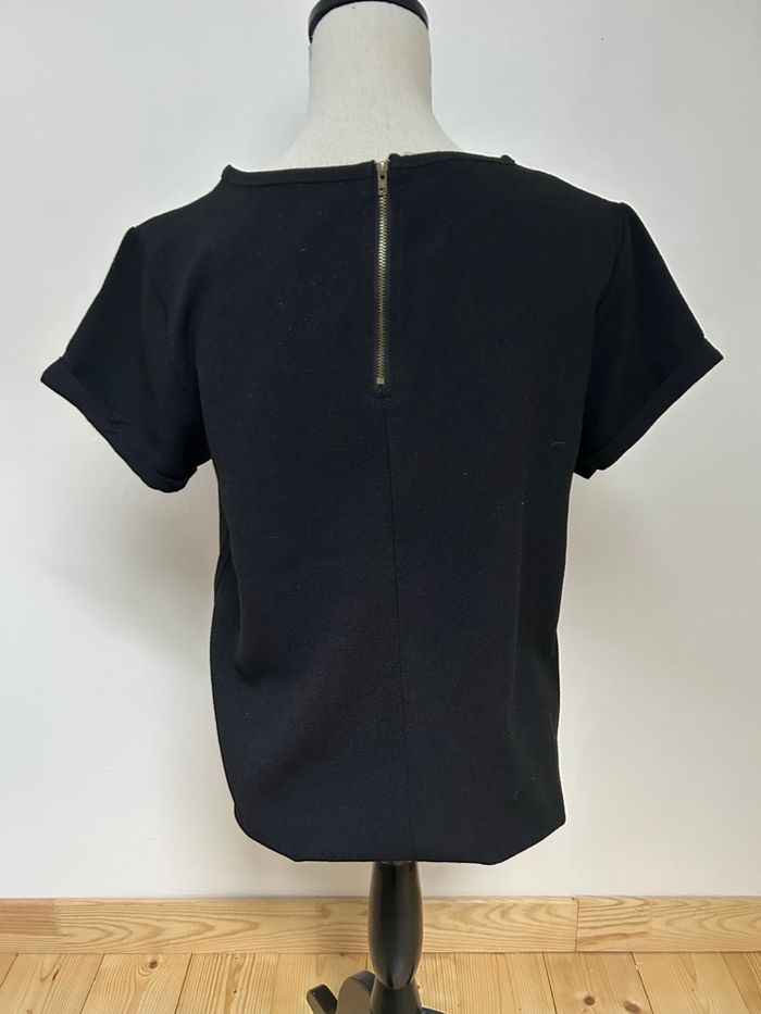 T-shirt noir avec fermeture dans le dos - taille 40 - photo numéro 3
