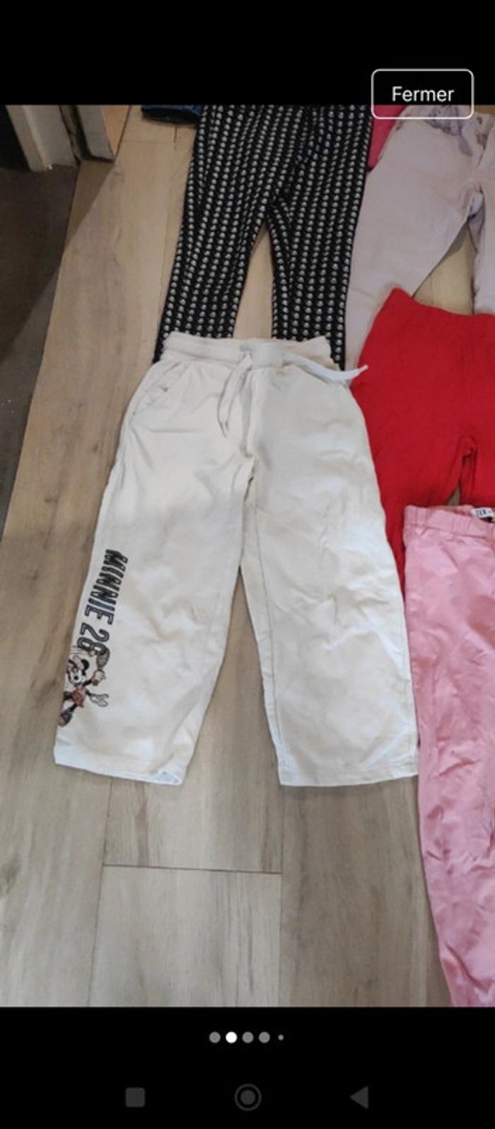 Lot de pantalon legging pyjama fille 4-5 ans - photo numéro 2