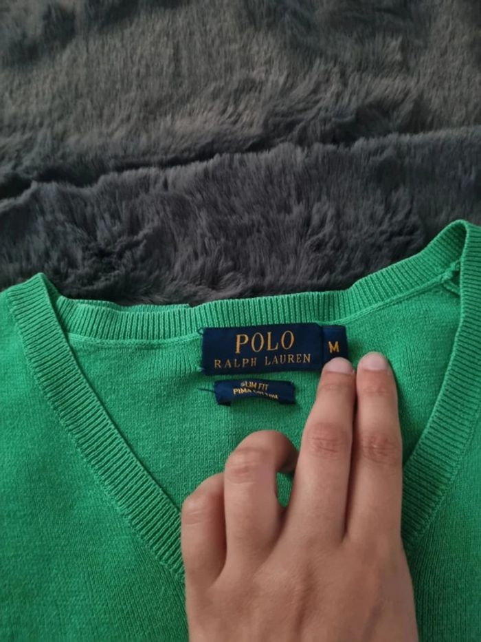 Pull col V Ralph Lauren vert, M Hommes - photo numéro 5