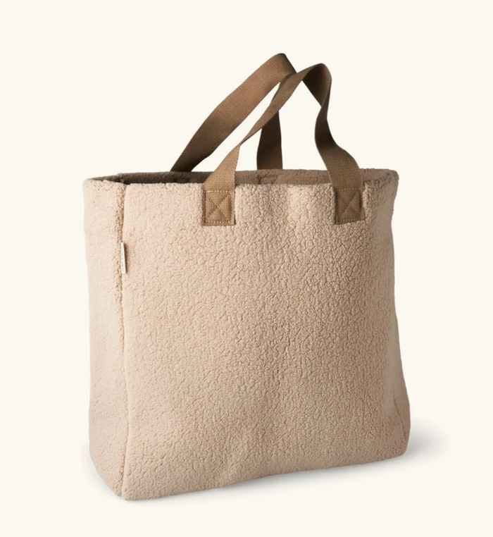 Magnifique sac beige moumoute / bouclettes - photo numéro 3