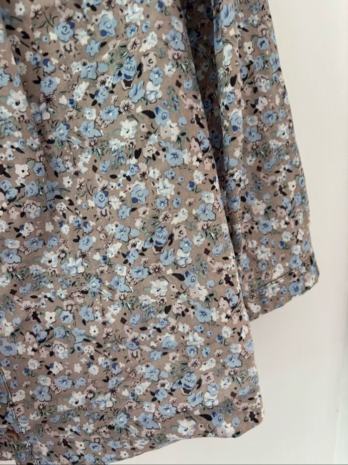Chemisier fleuris bleu gris - photo numéro 4