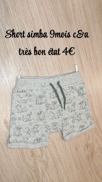 Short Simba 9mois C&A