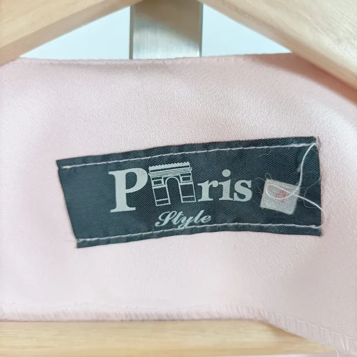 Veste élégante rose poudré Paris Style détails noirs bas de veste manches longues taille 44 A1476 - photo numéro 5