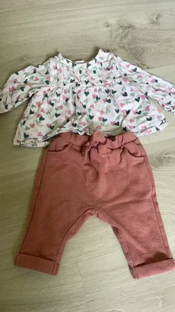 Ensemble blouse et pantalon 3mois