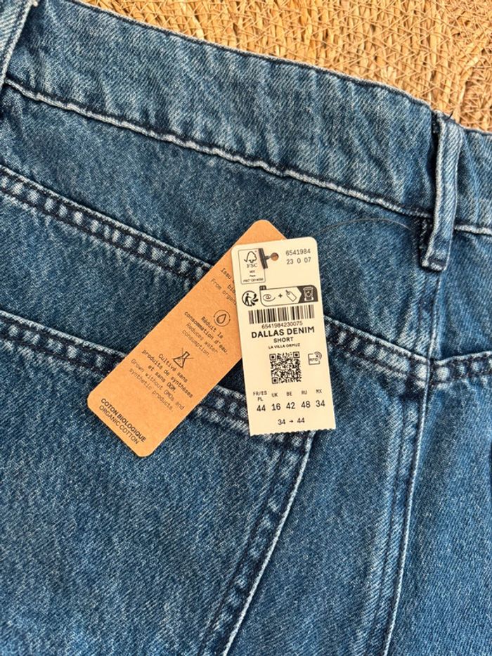 Short Etam bleu en jean taille 44 - photo numéro 5
