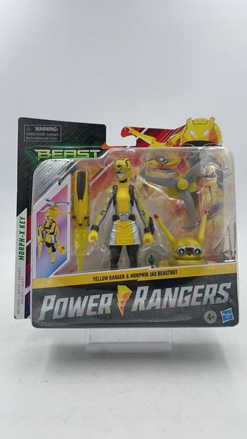 Figurine Power Rangers Beast Morphers Yellow Ranger et Morphin Jax Beastbot Hasbro neuf