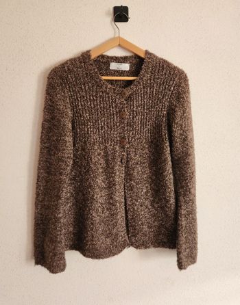 Gilet femme M Prunelle & Bigoudi – marron – maille – très bon état