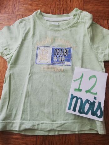 Tee shirt manche courte obaïbi garçon vert