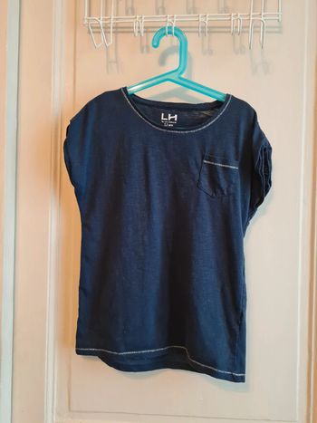 Tee shirt bleu marine La Halle taille 12 ans