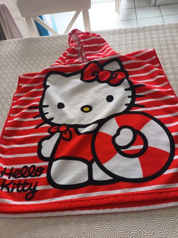 Poncho de bain Hello kitty rouge