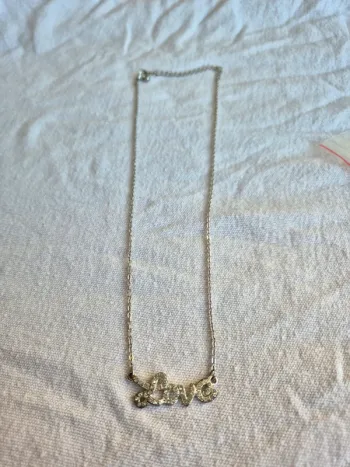 Collier love argenté