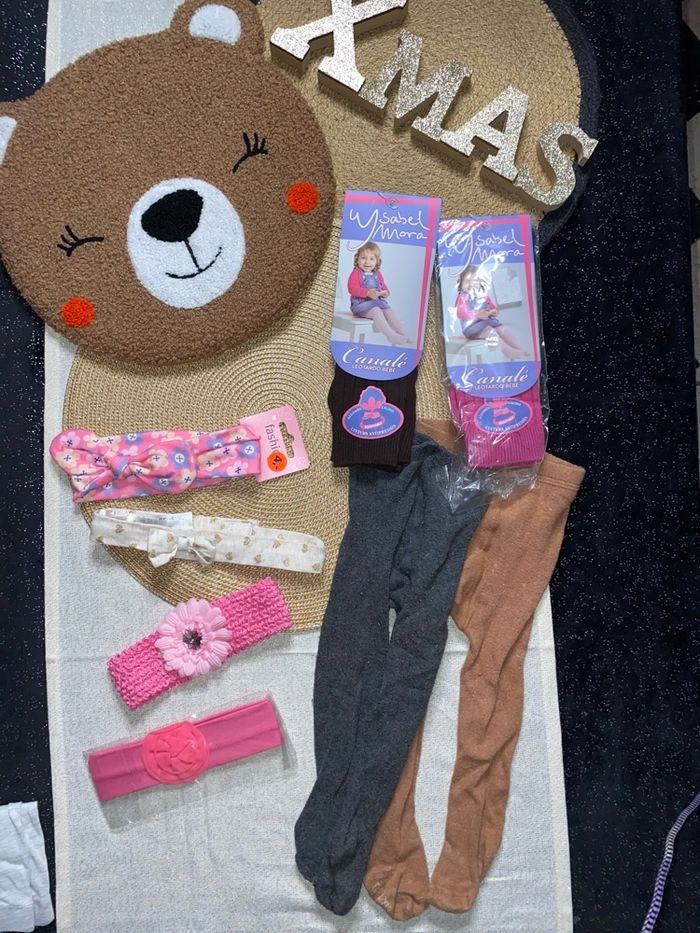 Lot bandeaux et collants 6 mois