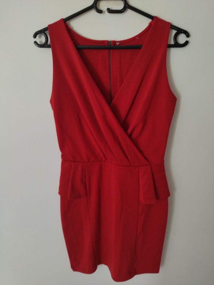 robe courte rouge etam