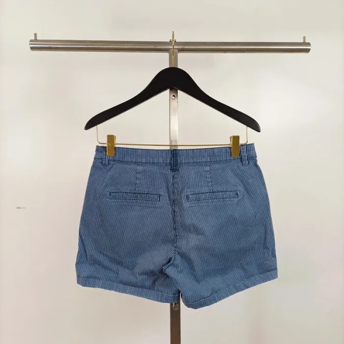Short rayé bleu et blanc Camaïeu en coton – taille 36, coupe droite estivale A1061 - photo numéro 6
