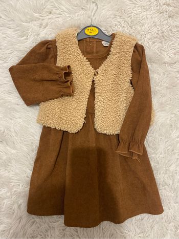 Robe bébé fille avec gilet sans manche