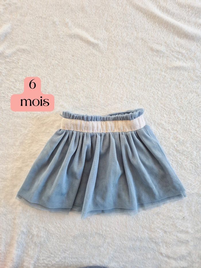 Jupe bleu a paillettes 6 mois tape a l'œil