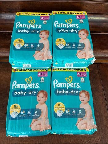 Couche taille 4+ Pampers : 160 couches