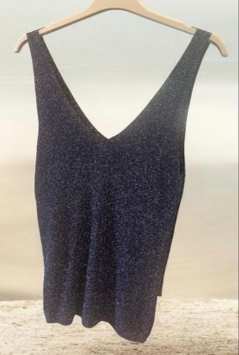 Débardeur marine pailleté 