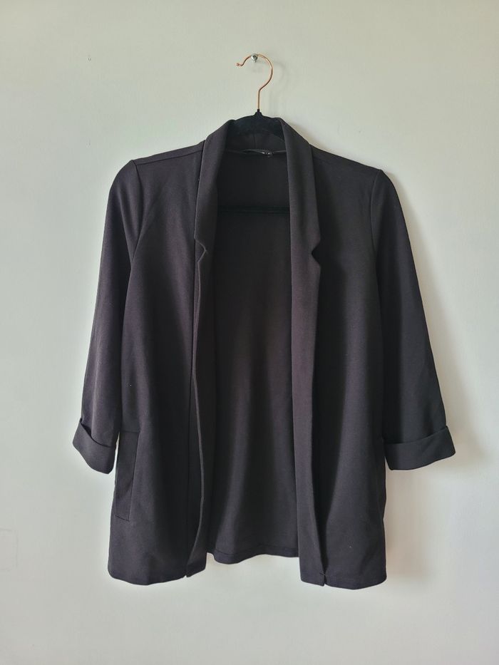 Gilet blazer noir Tally Weijl – Manches 3/4, Taille XS, basique chic
