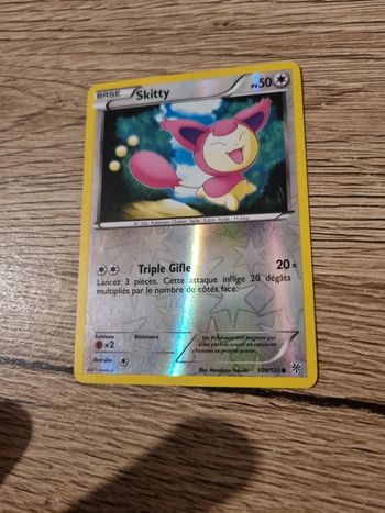 Carte pokémon skitty reverse 109/135 année 2013