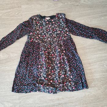 Robe  marron a fleur dpam