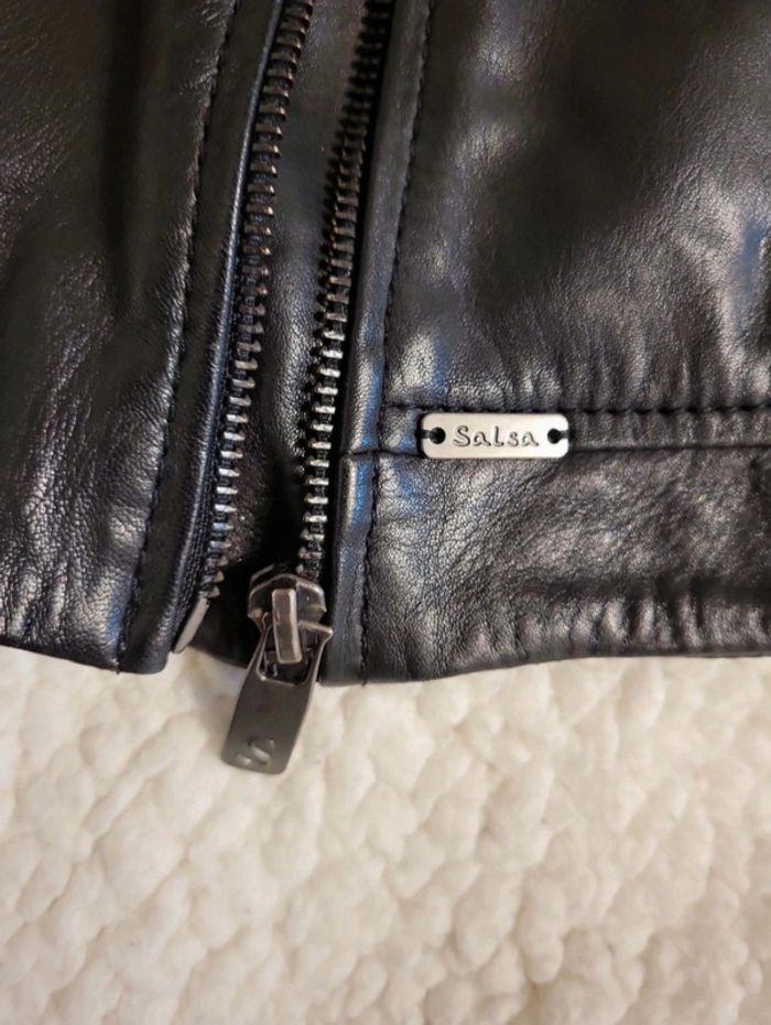 Veste en cuir de mouton noir ! - photo numéro 13