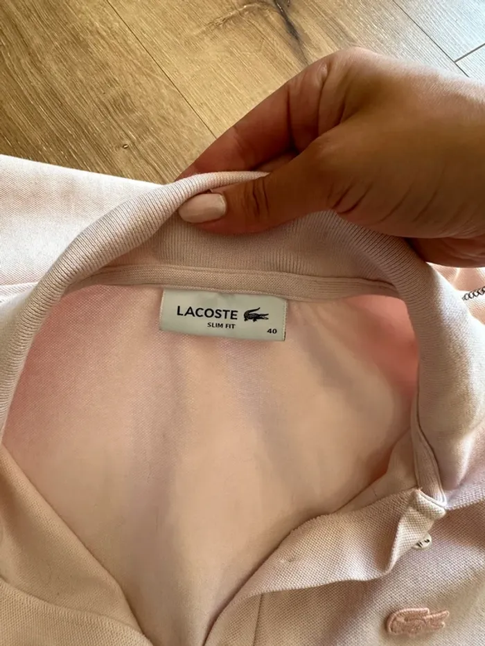 Robe polo Lacoste rose taille 38 - photo numéro 4