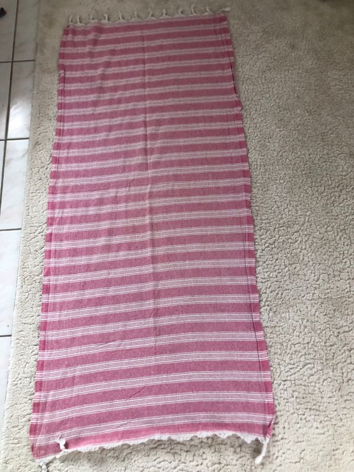 Serviette fouta rose - photo numéro 2