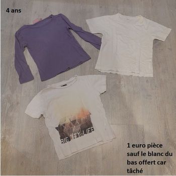 lot de t shirts fille 4 ans
