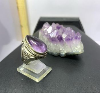 Bague en pierre améthyste
