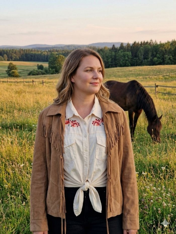 Sublime veste country à franges style western - photo numéro 1