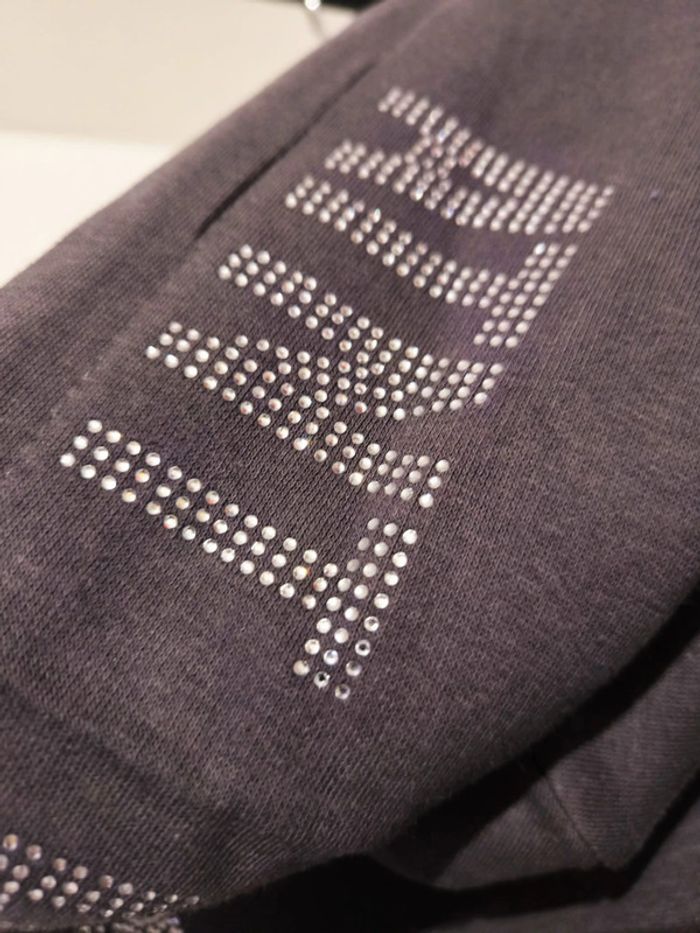 Strass - Sweat Capuche Noir Dark Angel - photo numéro 4