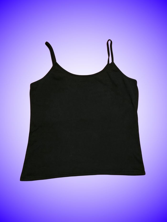 Débardeur Noir 100% Coton Camaïeu – Bretelles Fines – Taille 42 XL – Très Bon État