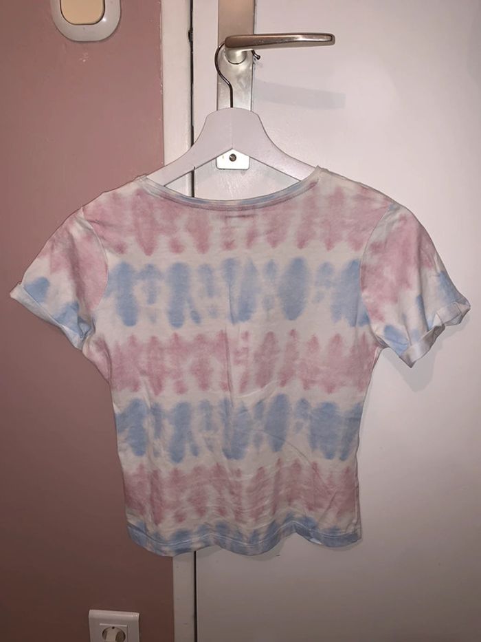 T-shirt rose et bleu Primark fille 12 ans - photo numéro 2