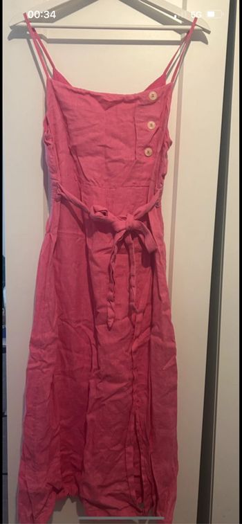 Robe longue rose